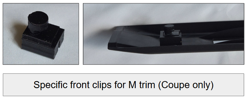 Clips Baguette Moulure Extérieure pour E36